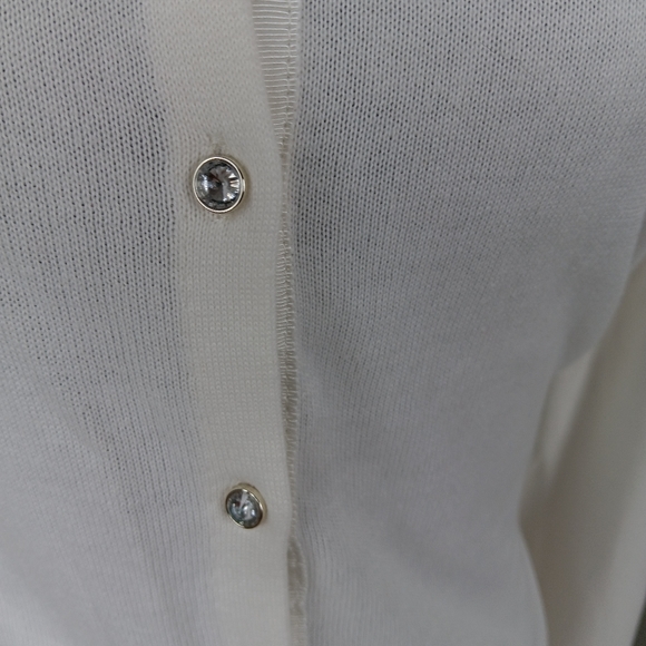 Tomy Hilfiger white, button sweater - Picture 3 of 4